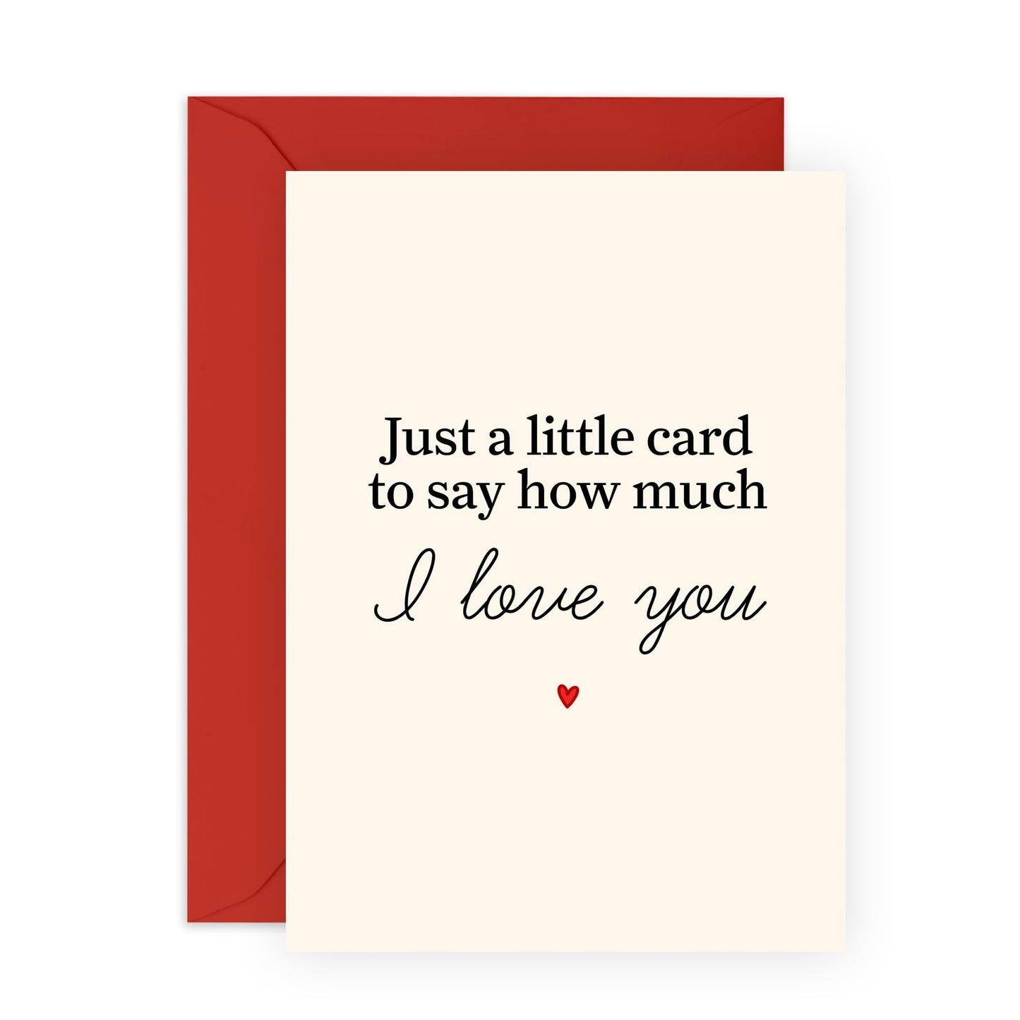 Heartfelt Love Card for Him Her - "How Much I Love You" - Gifts for Partner, Husband, Wife, Spouse, Boyfriend, Girlfriend, Babe, Darling - Romantic Valentines Day Card - Includes Envelope