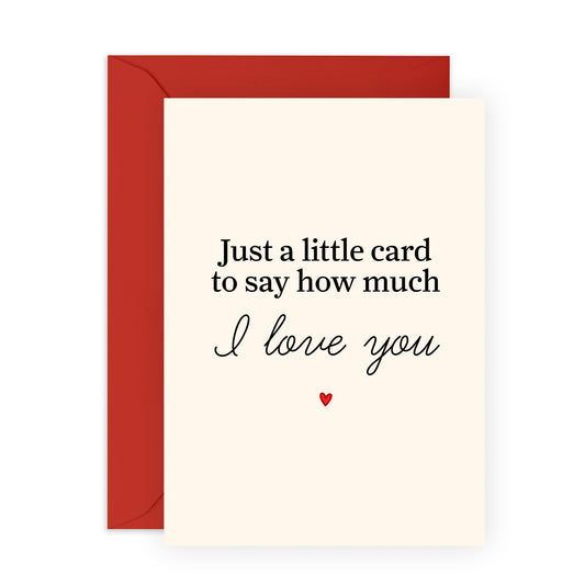 Heartfelt Love Card for Him Her - "How Much I Love You" - Gifts for Partner, Husband, Wife, Spouse, Boyfriend, Girlfriend, Babe, Darling - Romantic Valentines Day Card - Includes Envelope