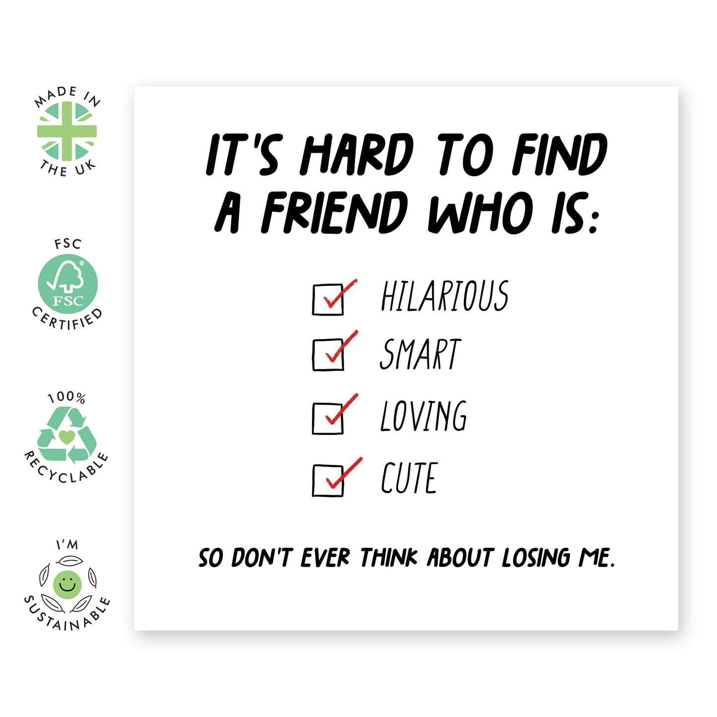 Best Friend Birthday Card - Bestie Birthday Card - Hard To Find A Perfect Friend Like Me - Cute Galentines Day Cards For Girlfriends - Thank You Cards - Comes With Fun Stickers By Central 23