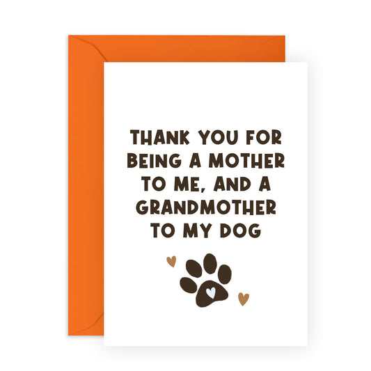Mum Birthday Card For Her - Grandmother To My Dog - Cheeky Greeting Cards For Grandmum Mother Mummy - Pet Owners - Greeting Cards For Fur Parents - Comes With Fun Stickers By Central 23