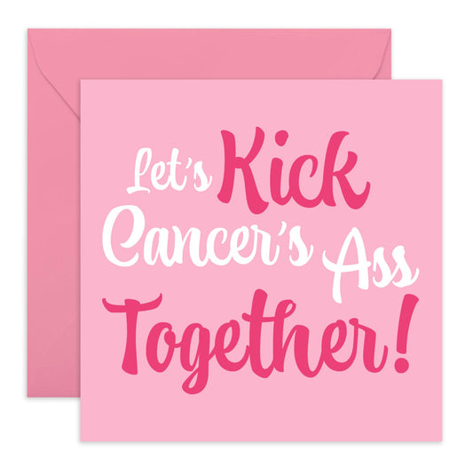 Fuck Cancer Cards And Envelopes - Funny Get Well Cards - Cheer Up Gifts For Cancer Patient - Cancer Sucks Cards For Him Her - Encouragement Cards For Men Women - Comes With Fun Stickers By Central 23