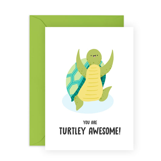 Birthday Cards For Kids Boys Girls - You Are Turtley Awesome - Cute Turtle Thank You Cards For Students Son Daughter - Appreciation Gifts For Friends - Comes With Stickers By Central 23