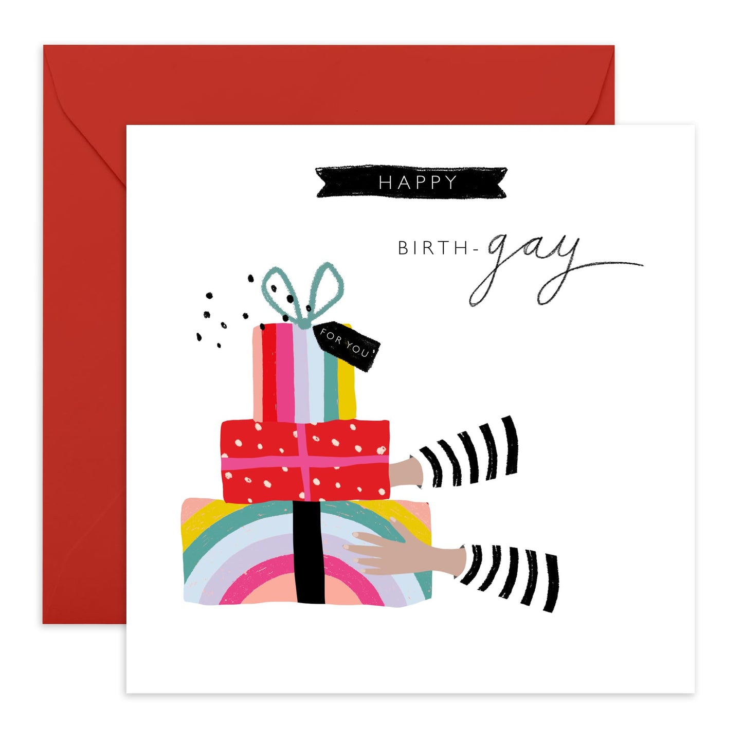 Birth-Gay Birthday Card - 'LGBT 14' - Gifts for Gays, Her, She, Her, Ladies, Women, Female - Presents For You - Comes with Fun Stickers