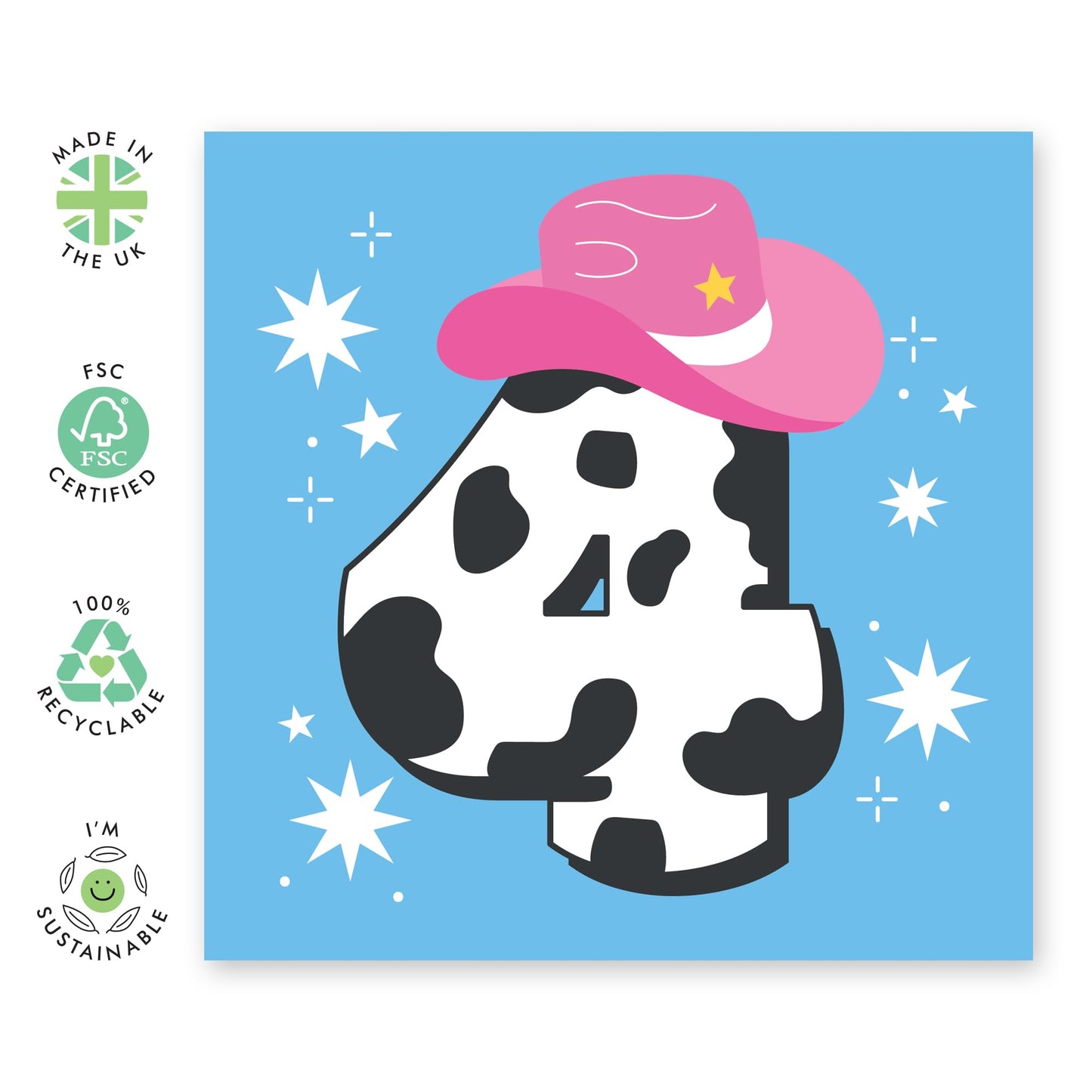 Geburtstagskarten mit Cowgirl-Motiv