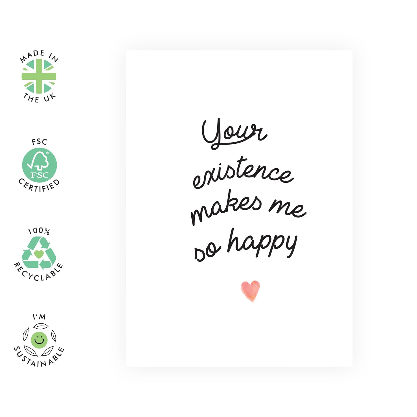 Anniversary Card For Wife - Your Existence Makes Me So Happy - Girlfriend Birthday Card - Sweet Valentine's Day Cards For Boyfriend Partner - Love Card For Him Her - Comes With Stickers By Central 23
