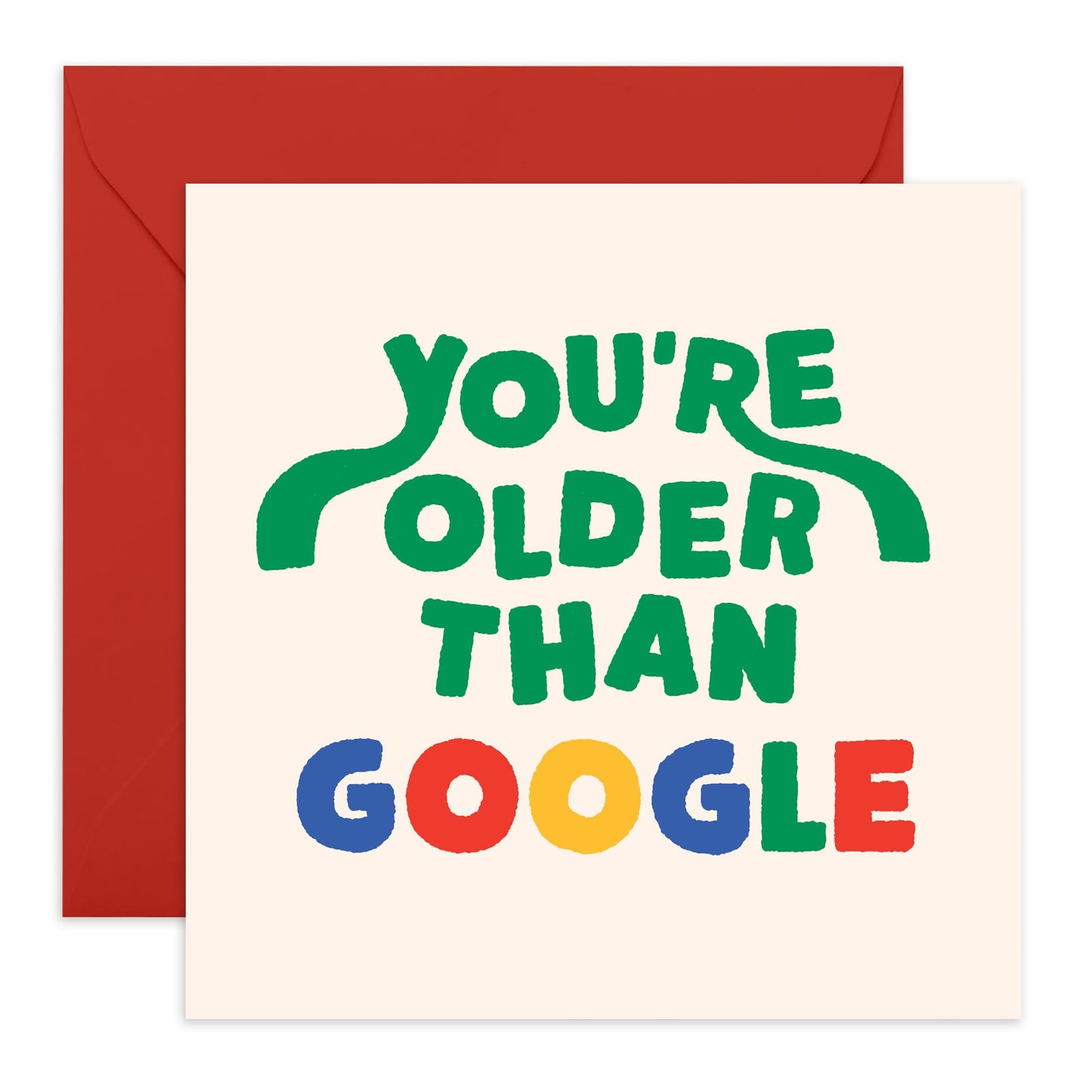 Funny Birthday Cards For Mum Dad - Older Than Google - Cheeky Greeting Cards For Men Women - Jokes Puns Humour - Grandma Birthday Card Grandad Birthday Cards - Comes With Fun Stickers By Central 23