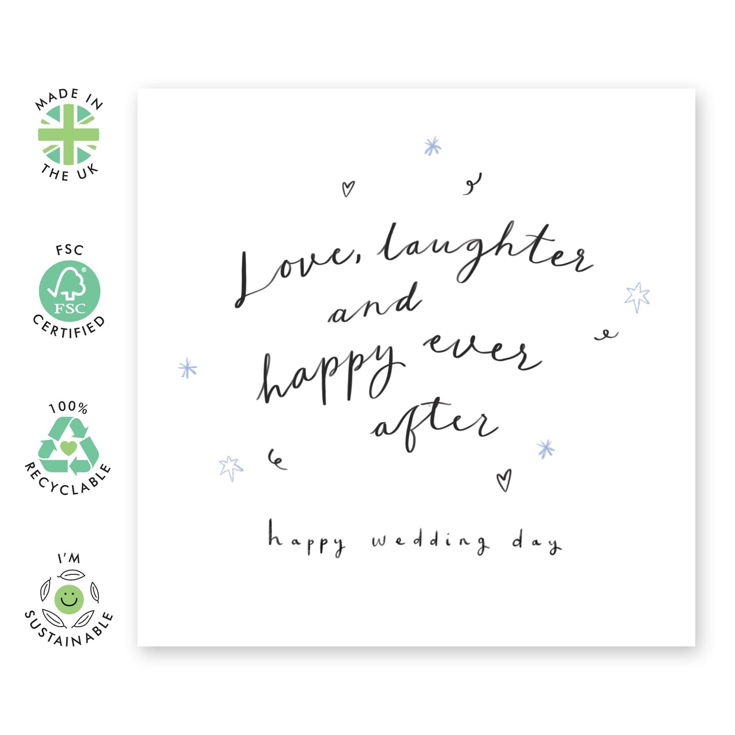 Romantic Card For Fiancé - Love Happy Ever After - Anniversary Card For Wife Husband - Valentines Card For Boyfriend Girlfriend - Wedding Card For Wife Husband - Comes With Stickers By Central 23
