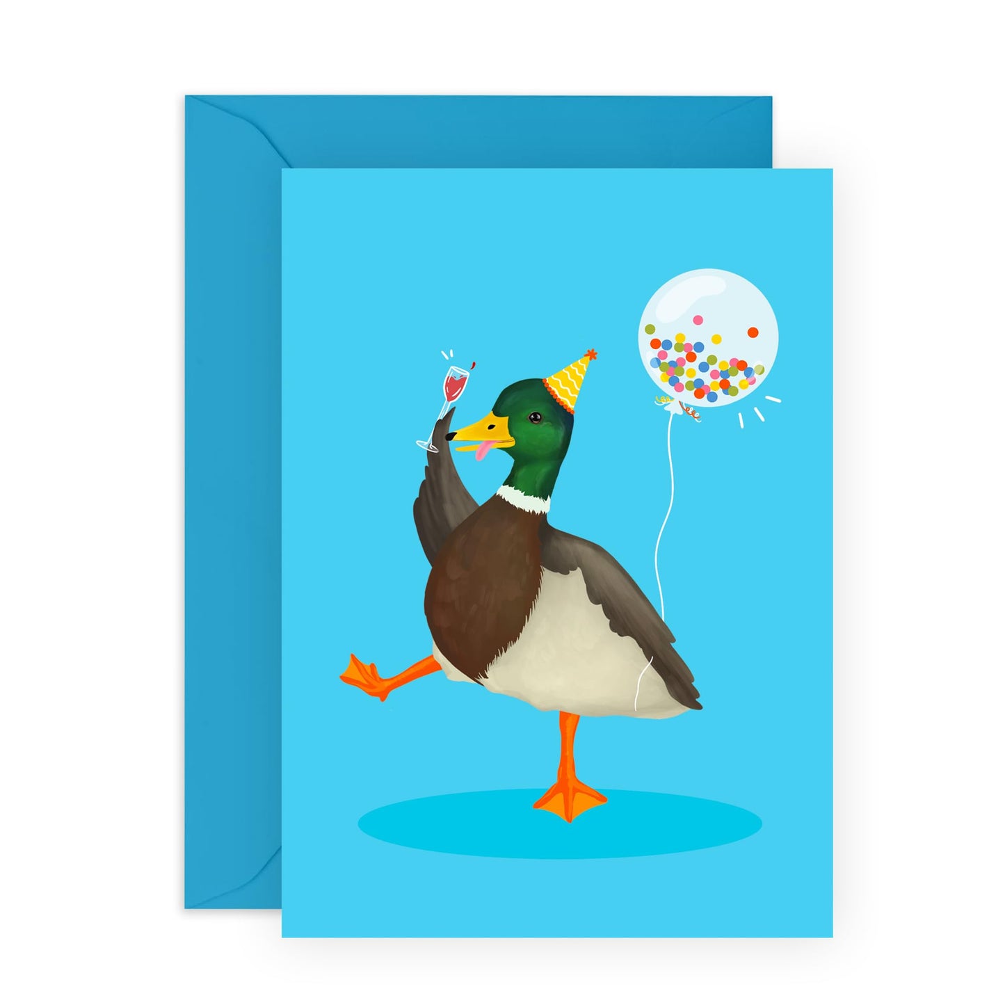 Happy Birthday Card For Her Him - Party Duck - Birthday Greeting Cards For Men Women - Gifts For Friends Son Daughter Husband Wife - Comes With Fun Stickers - By Central 23