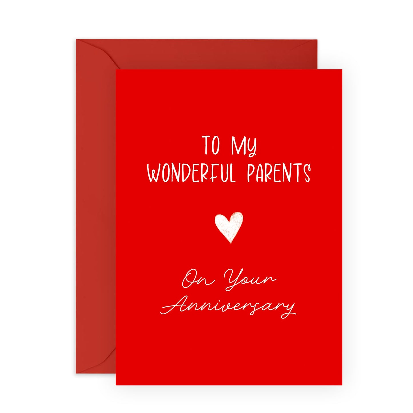 Thoughtful Anniversary Card for Mum and Dad - 'Parents Anniversary' - Gifts for Mother, Father, Ma, Pops, Papa, Mummy - Greetings for Him Her - Comes with Fun Stickers