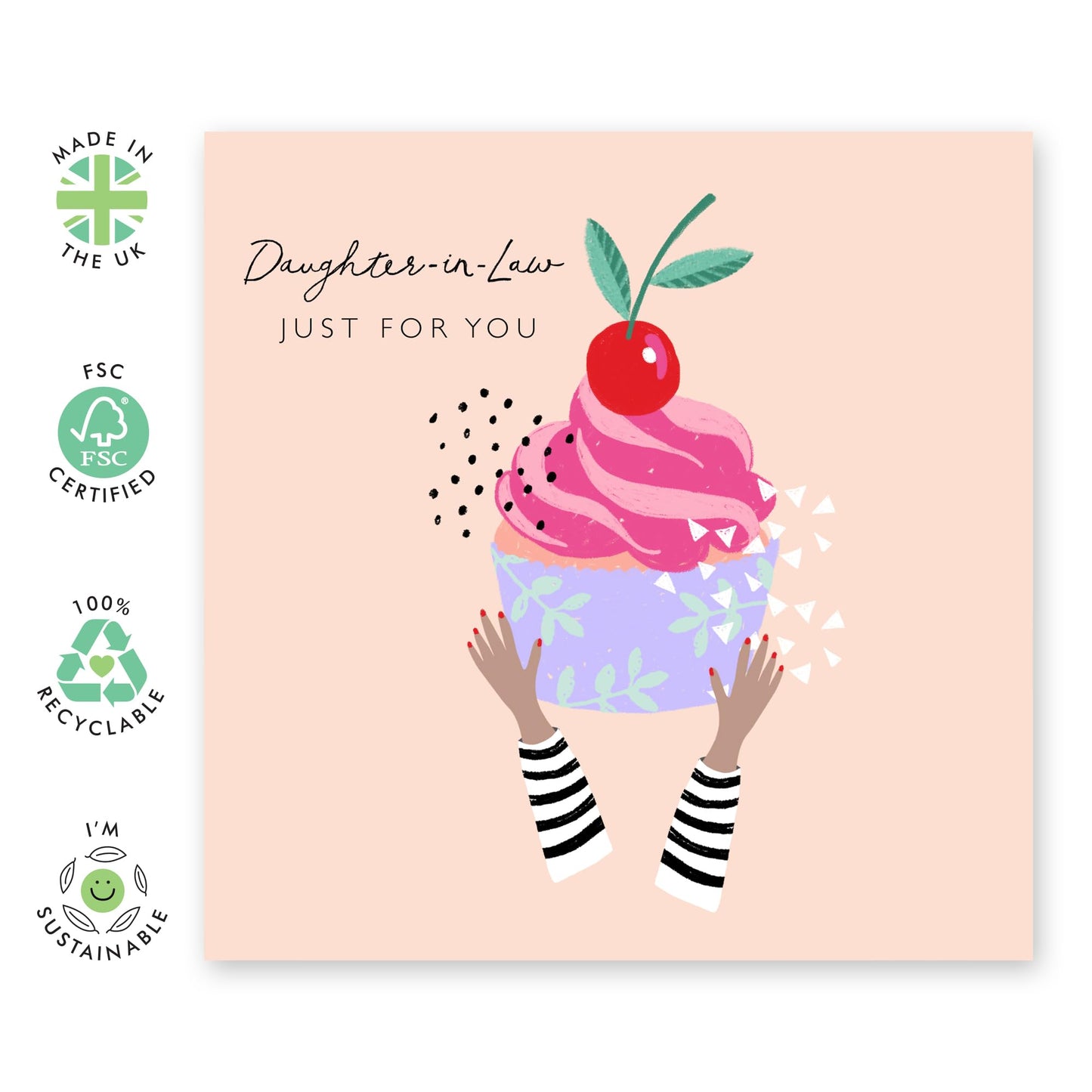 Birthday Cards For Women - Just For You, Daughter In Law! - You Are Loved Greeting Cards And Envelopes For Daughter-in-law - Gifts For Her - Comes With Stickers By Central 23