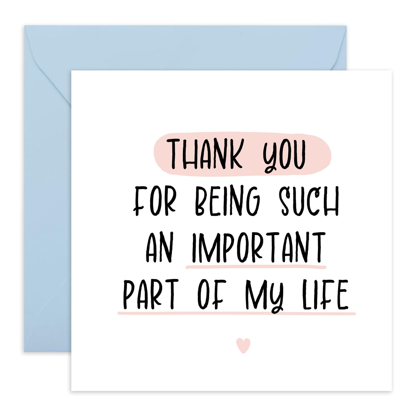 Sweet Birthday Card For Men Women - Important Part Of My Life - Anniversary Card For Husband Wife Boyfriend Girlfriend - Friends Birthday Card - Thank You Cards - Comes With Stickers - By Central 23