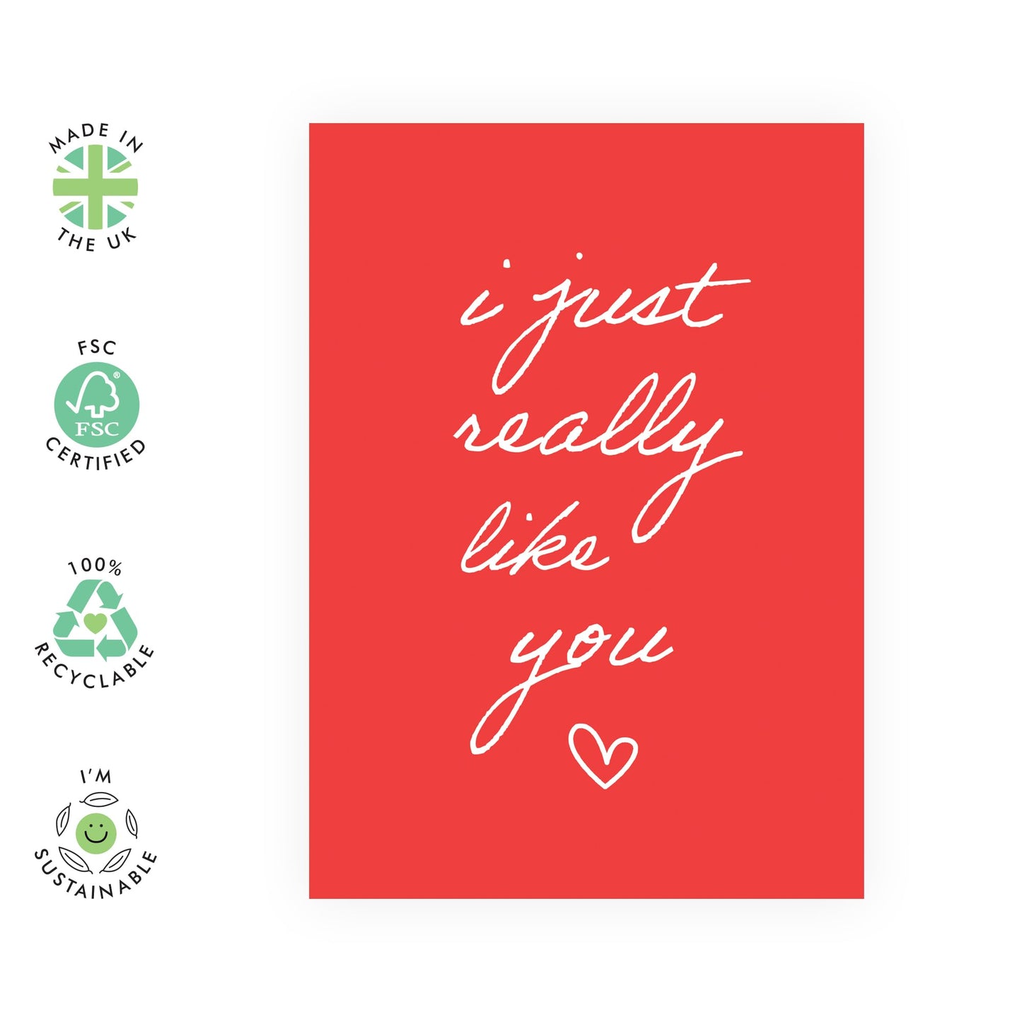 I Like You Card For Special Friend - Sweet Greeting Cards For Couple - Anniversary Card Valentines Day Cards Him Her Men Women - Love Gifts - Comes With Cute Stickers And Envelope By Central 23