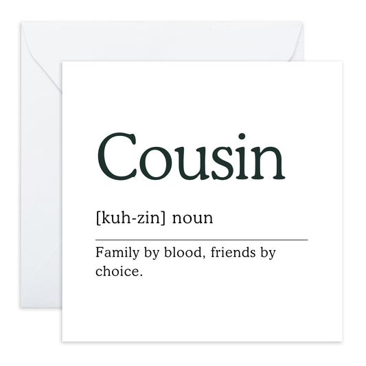 Birthday Card For Cousin - Sweet Greeting Cards For Men Women - Thank You, You Are The Best, Appreciation Cards For Cousins, Best Friend - Gifts For Him Her - Comes With Cute Stickers By Central 23