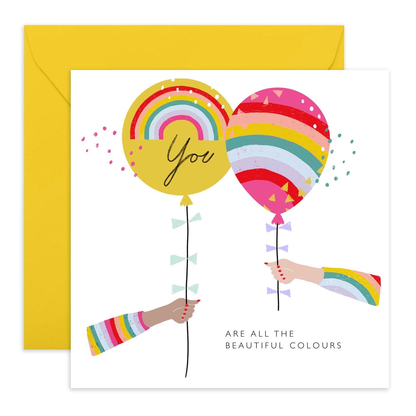 Self Love Greeting Card - 'LGBT 13' - Gifts for Gays, Lesbian, Him, Her, She, He, His, Her, Ladies, Men, Women, Male, Female, Guys, Girls - True Colors - Comes with Fun Stickers