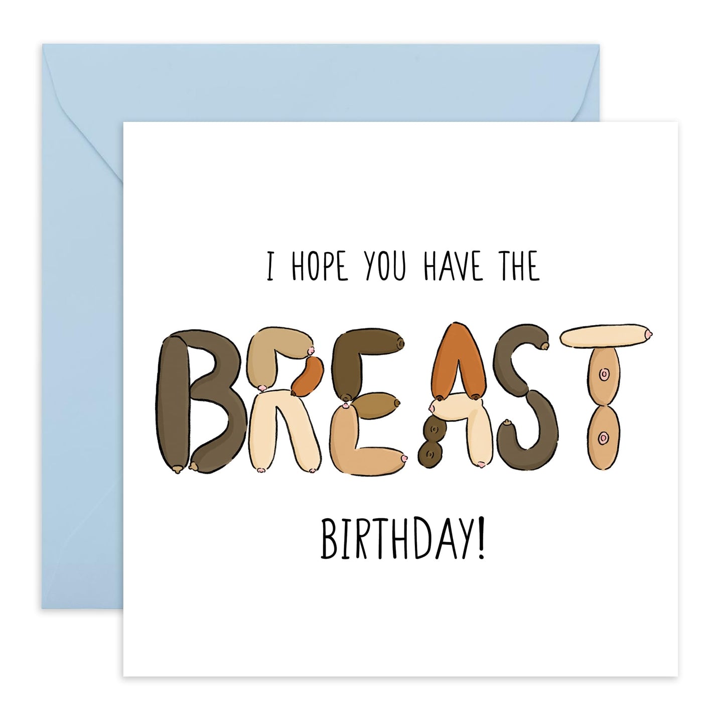 Hilarious Birthday Card - 'Breast Birthday' - Gifts for Besties, BFFs, Best Friends, Sisters, Gals, Ladies, Her, Wife - Enjoy It - Comes with Fun Stickers