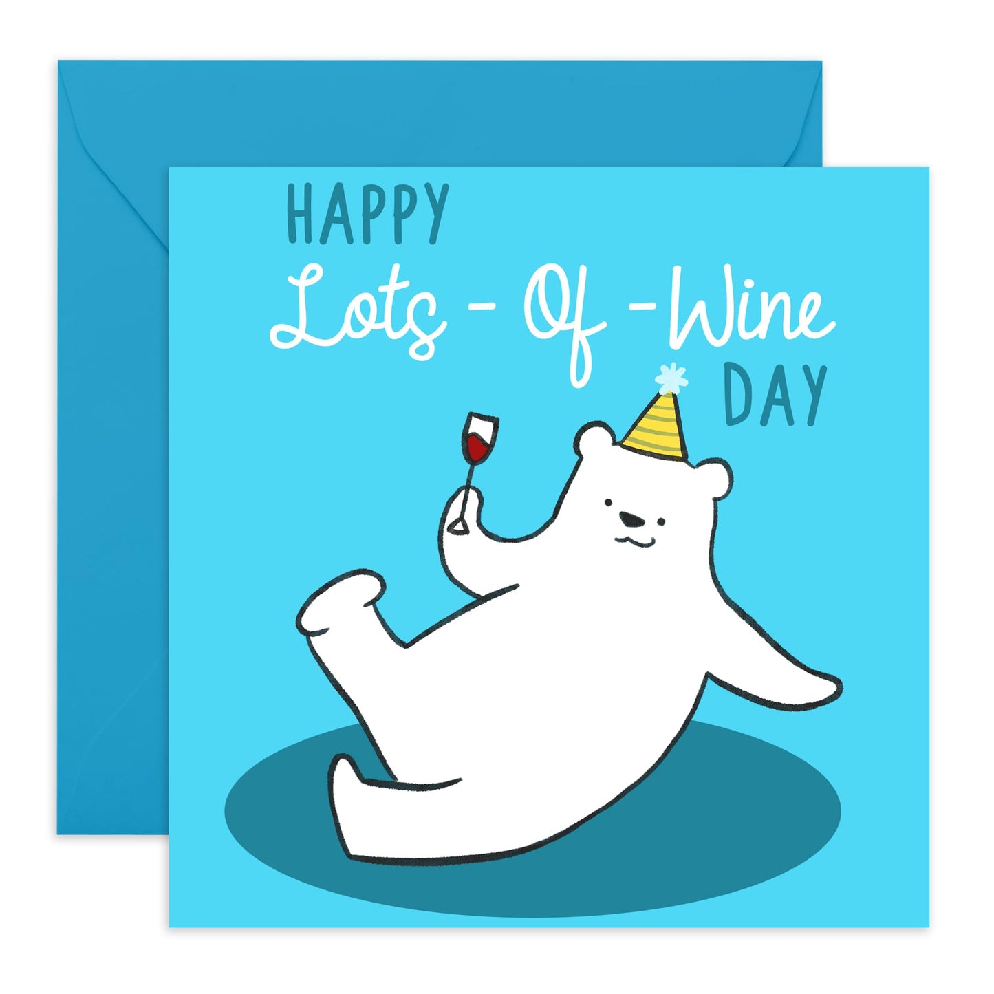 Birthday Cards For Women - Funny Sassy Best Friend Birthday Card - Happy Lots Of Wine Day Bear - Cheeky Greeting Cards For Her Mum Aunt Sister - Comes With Fun Stickers - By Central 23