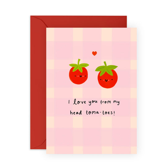 Central 23 Greeting Card - 'HEAD TO-MA-TOES' - Perfect for Adding a Fun and Playful Touch to Any Occasion - Romantic Gift for Him Her Wife Husband Partners, Girlfriend, Boyfriend - Comes with Stickers