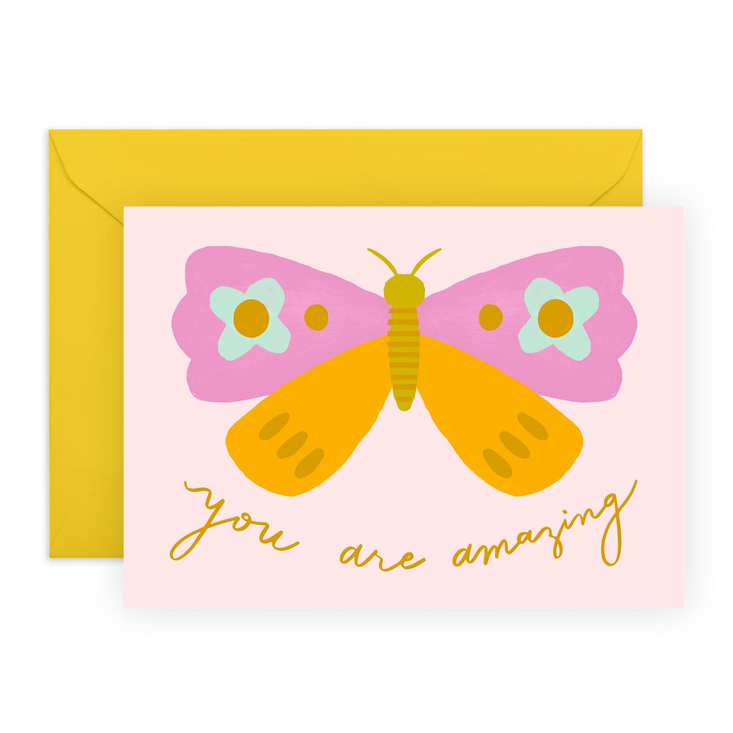 Pretty Birthday Cards For Women - You Are Amazing Butterfly - Cute Appreciation Cards For Mum Sister Wife - Friendship Gifts - Thank You Cards For Her - Comes With Stickers - By Central 23