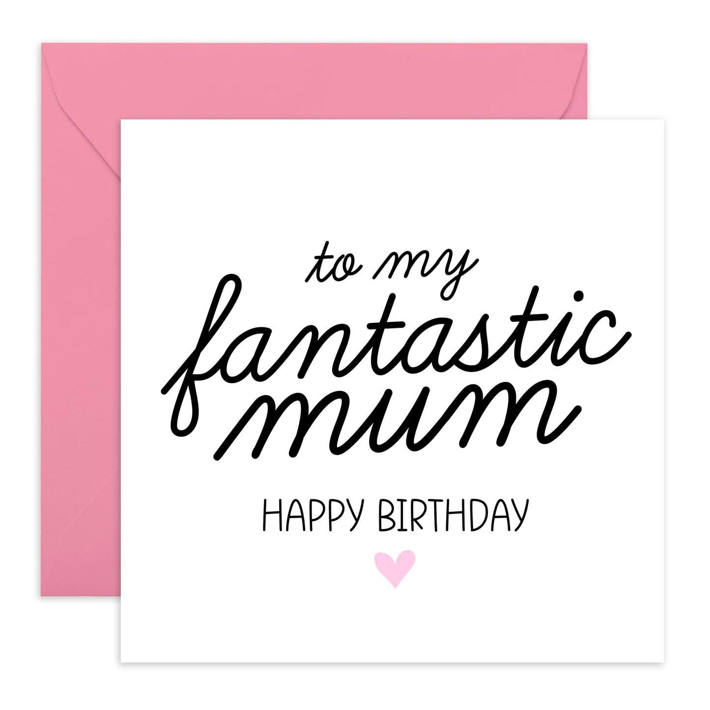 Mum Birthday Card - To My Fantastic Mum - Cute Birthday Cards For Women - Mummy Step Mum Mother In Law - Birthday Gifts For Her - Comes With Stickers - By Central 23