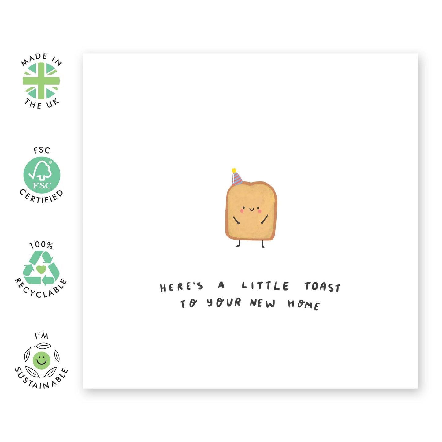 New Home Card - Toast To Your New Home - Congratulations Card For Men Women - New House Cards - New Home Cards For Family Friends Couple - Comes With Stickers And Envelope - By Central 23
