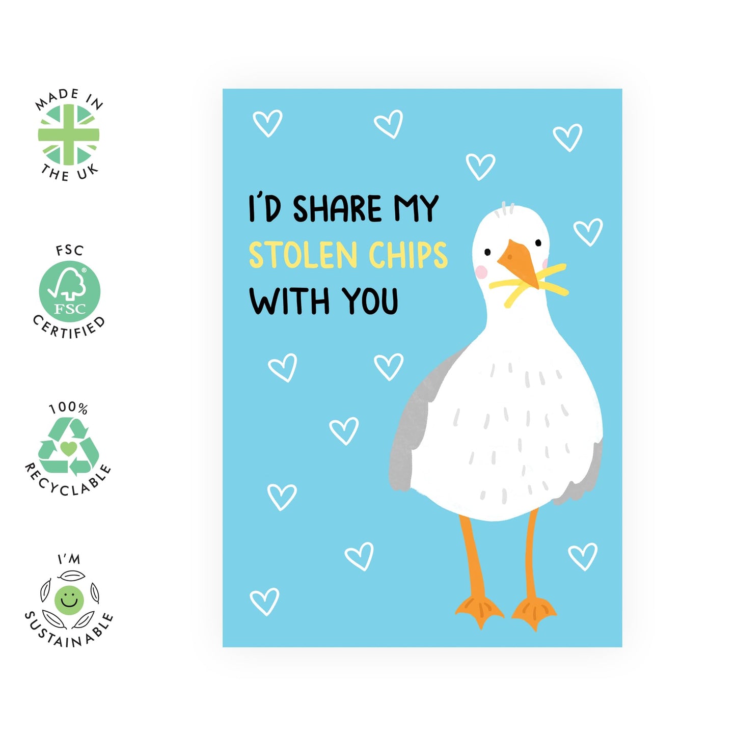 Happy Anniversary Card For Wife Husband - Share My Stolen Chips With You - Sweet Valentines Day Cards For Girlfriend Boyfriend Him Her Men Women - Comes With Stickers By Central 23