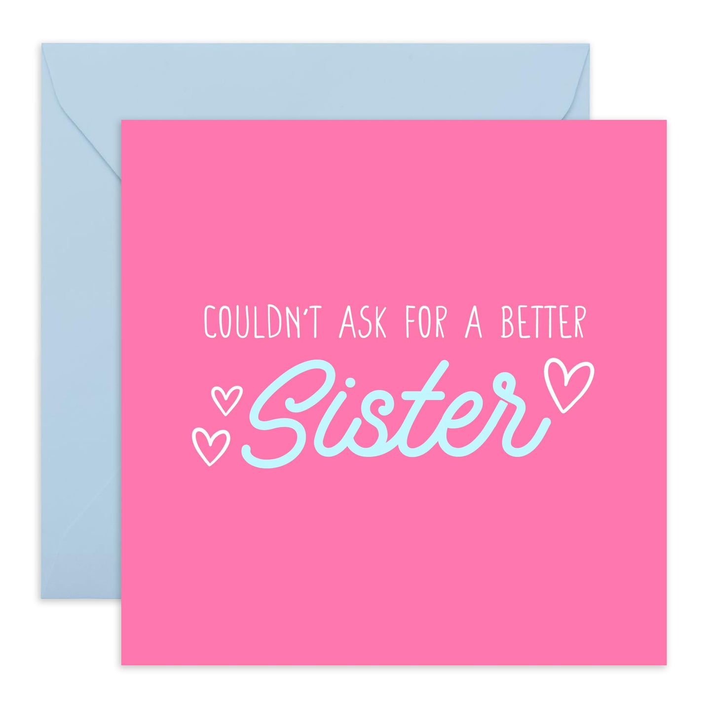 Heartfelt Greeting Card - Better Sister - Perfect for Expressing Love with a Charming Design - Ideal to Celebrate Your Amazing Sister on Any Occasion - Comes With Stickers By Central 23