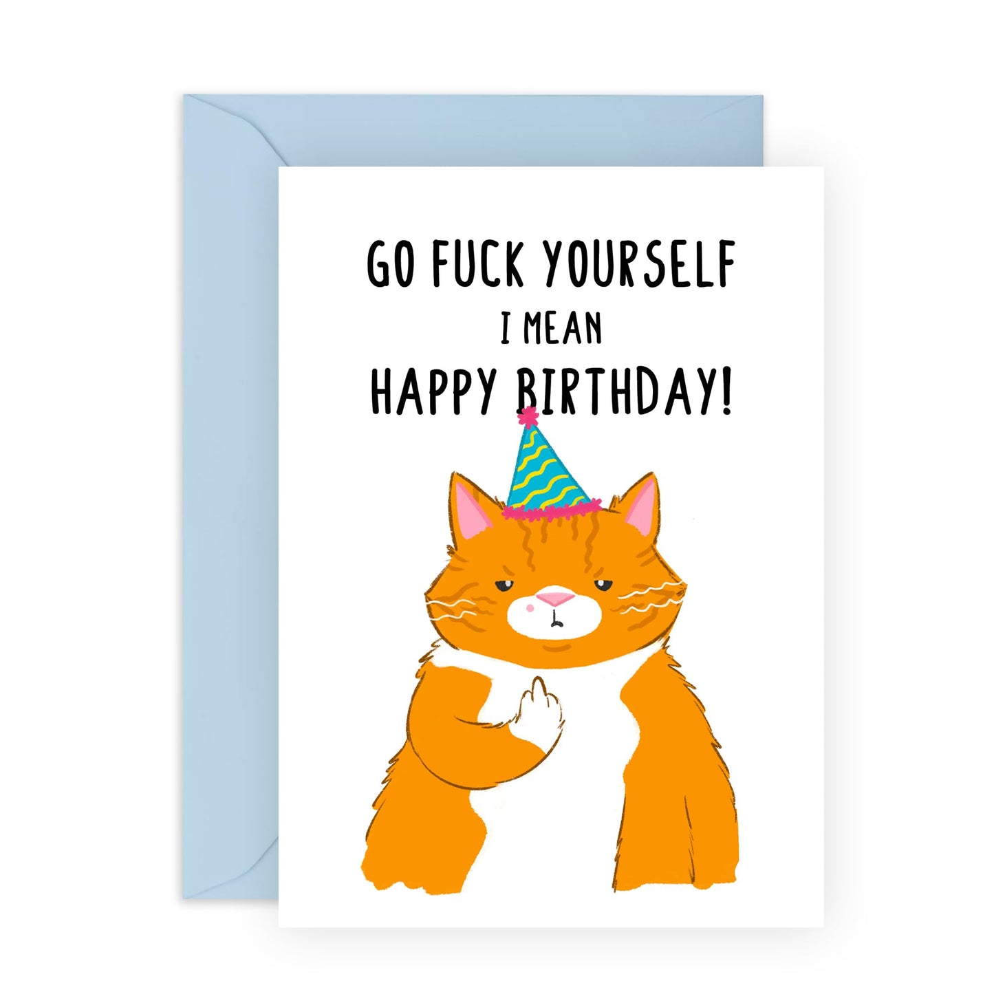 Cat Birthday Card Funny - Cat Mum Card - Cat Dad Card - Humour Sarcasm - Gifts For Men And Women - Cheeky Greeting Cards For Friends Pet Owners - Comes With Fun Stickers - By Central 23