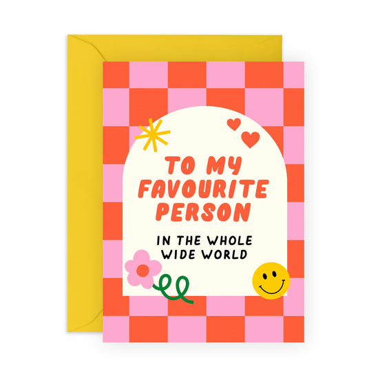 Best Friend Birthday Card - Cute Anniversary Card For Girlfriend - To My Favourtite Person - Mother's Day Cards For Mum - Thank You Affirmation You Are Loved Cards - Comes With Stickers By Central 23