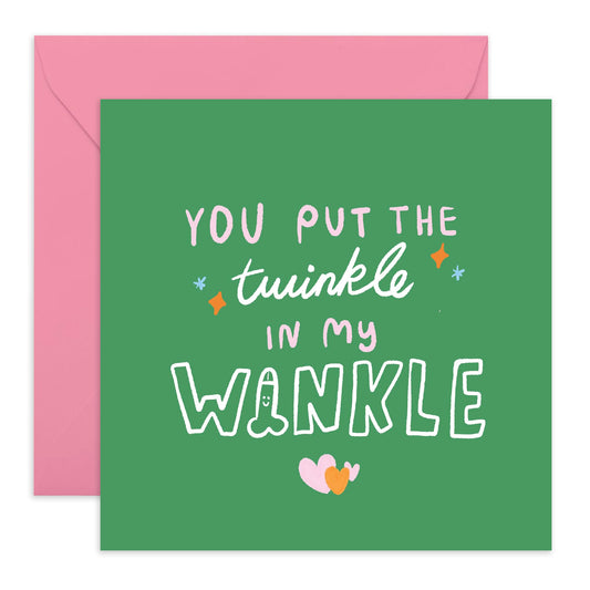 Hilarious Greeting Card - 'Winkle Tinkle' - Gifts for Husband, Wife, Girlfriend, Boyfriend, Married Couples, His, Her - Funny Romantic - Comes with Fun Stickers