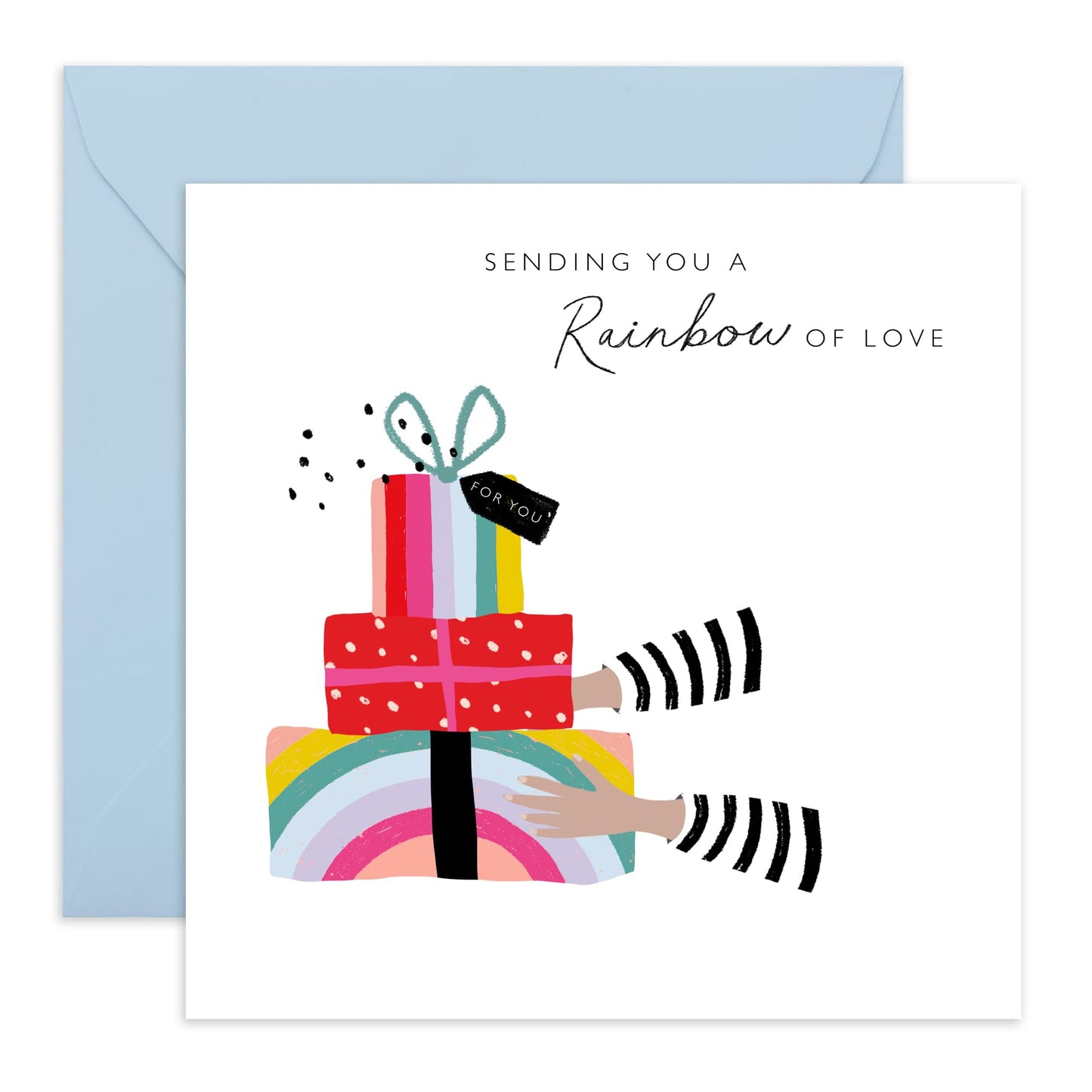 Sending Gifts of Love Greeting Card - 'LGBT 22' - Gifts for Gays, Lesbian, Boyfriend, Girlfriend, Him, Her, She, He, His, Her, Ladies, - True Colors - Comes with Fun Stickers