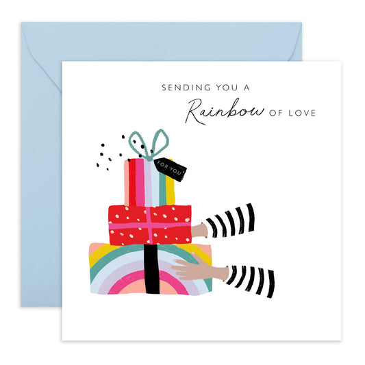 Sending Gifts of Love Greeting Card - 'LGBT 22' - Gifts for Gays, Lesbian, Boyfriend, Girlfriend, Him, Her, She, He, His, Her, Ladies, - True Colors - Comes with Fun Stickers