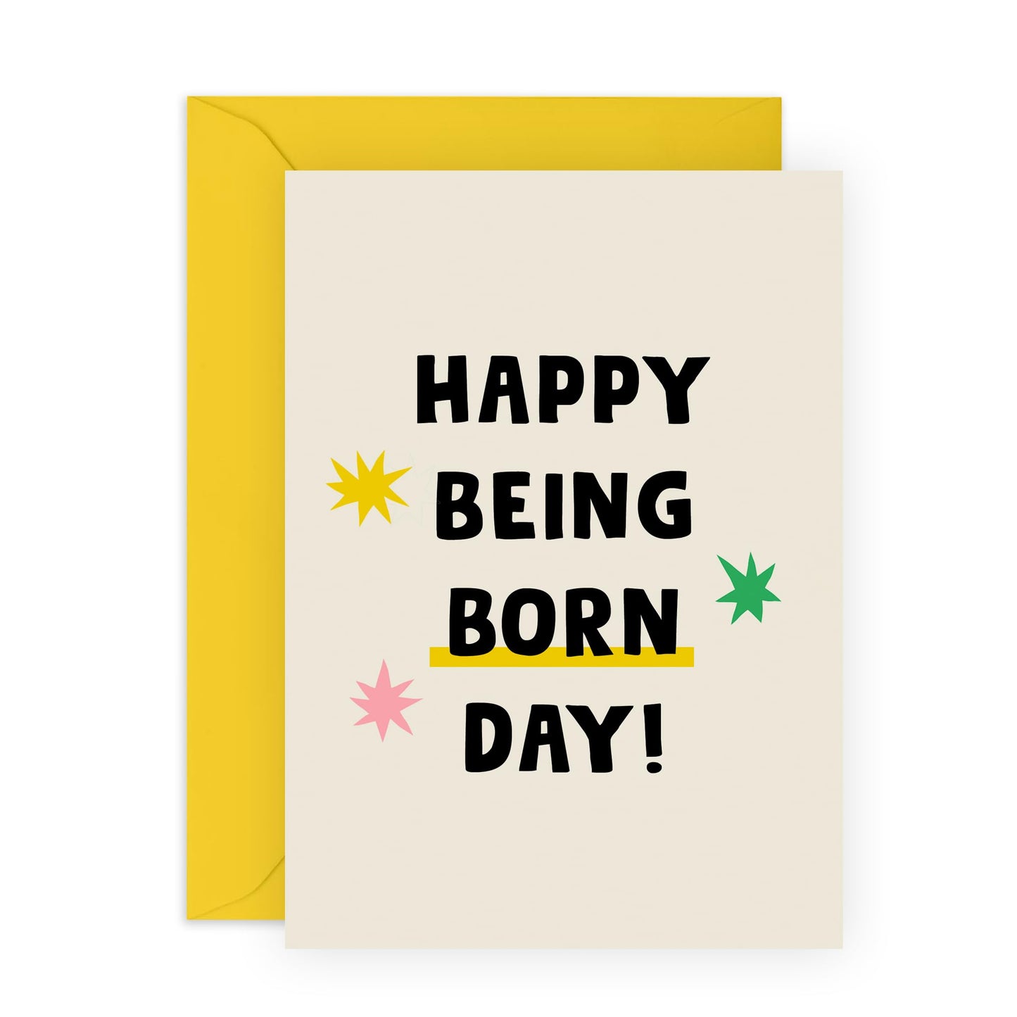 Sweet Birthday Cards For Friends - Happy Being Born Day! - Cute Birthday Cards For Women Men Girls Boys - Gifts For Him Her Son Daughter - Comes With Stickers By Central 23