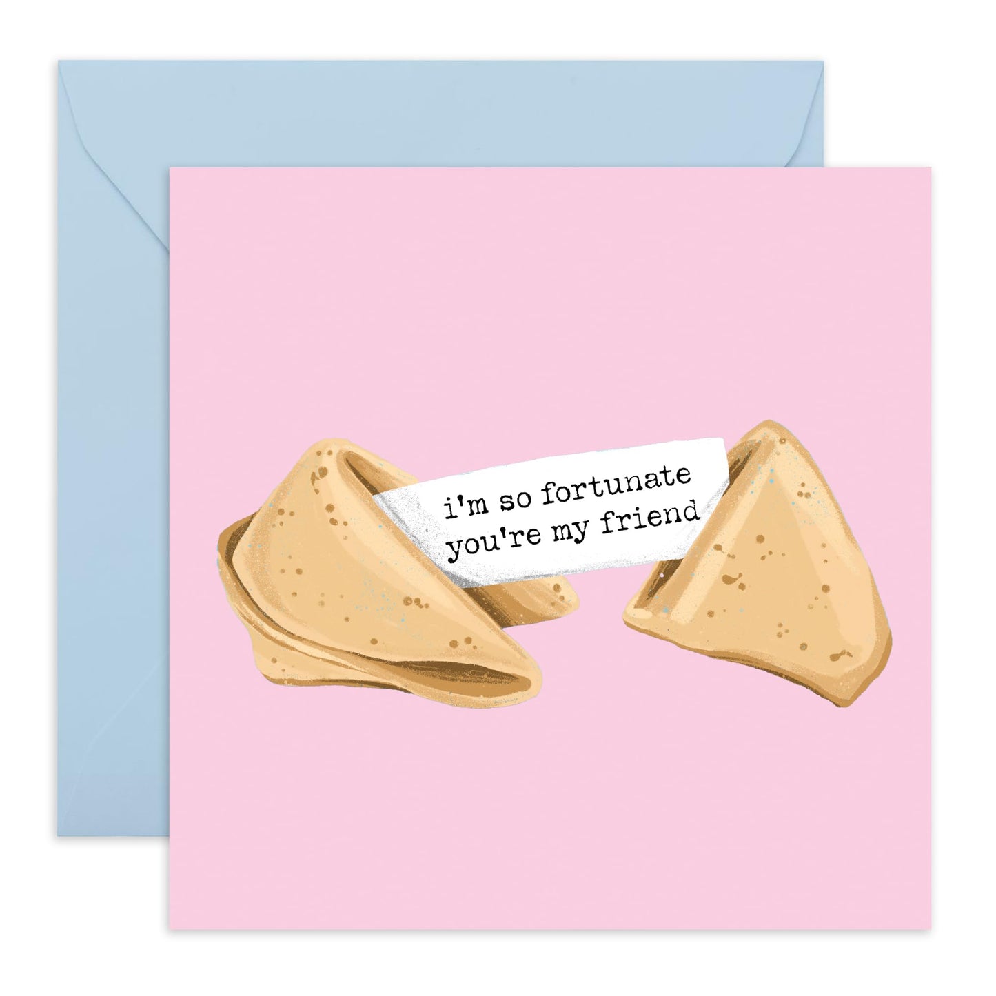Best Friend Birthday Card - Friendship Cards For Women - I'm So Fortunate Your My Friend - Fortune Cookie Thank You Card - Appreciation Gifts For Him Her - Comes With Fun Stickers By Central 23