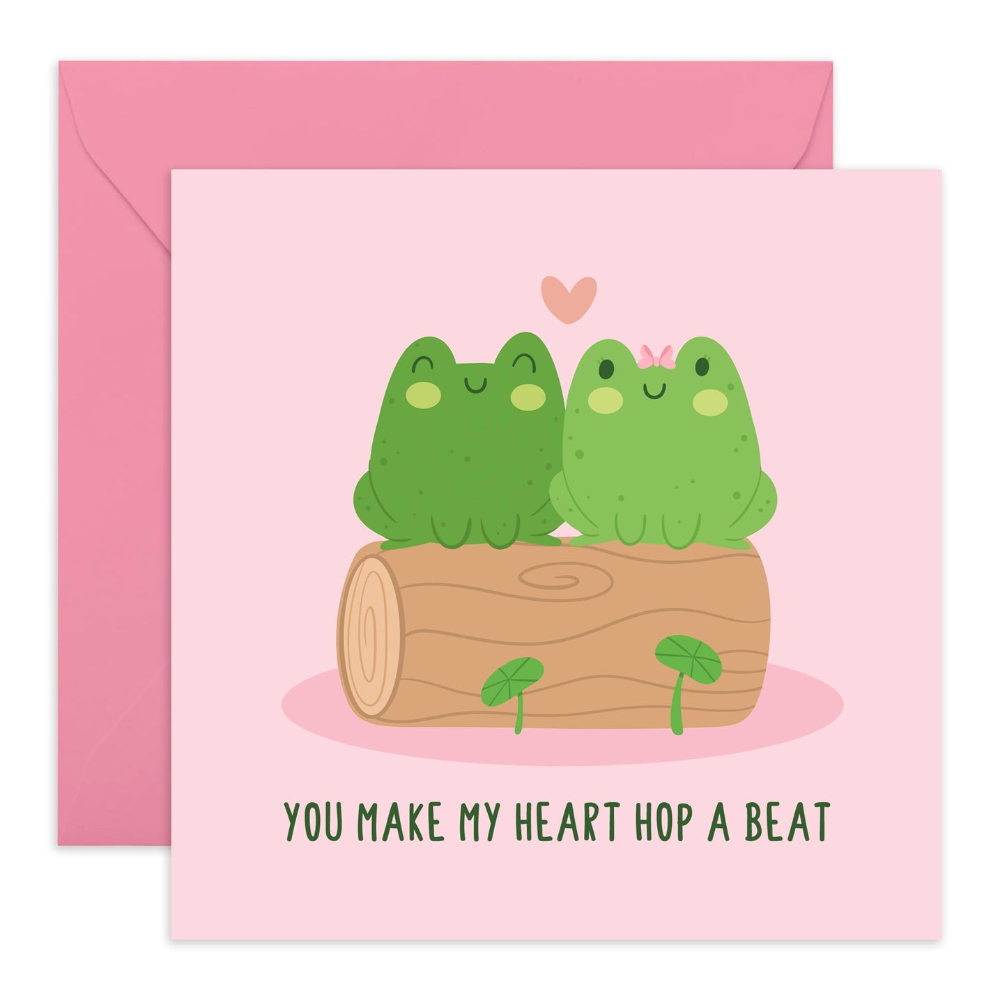 Wife Husband Anniversary Card - Frogs Heart Hop A Beat - Birthday Card For Men Women - Valentines Card Girlfriend Boyfriend - Love Cards For Him Her - Comes With Stickers By Central 23