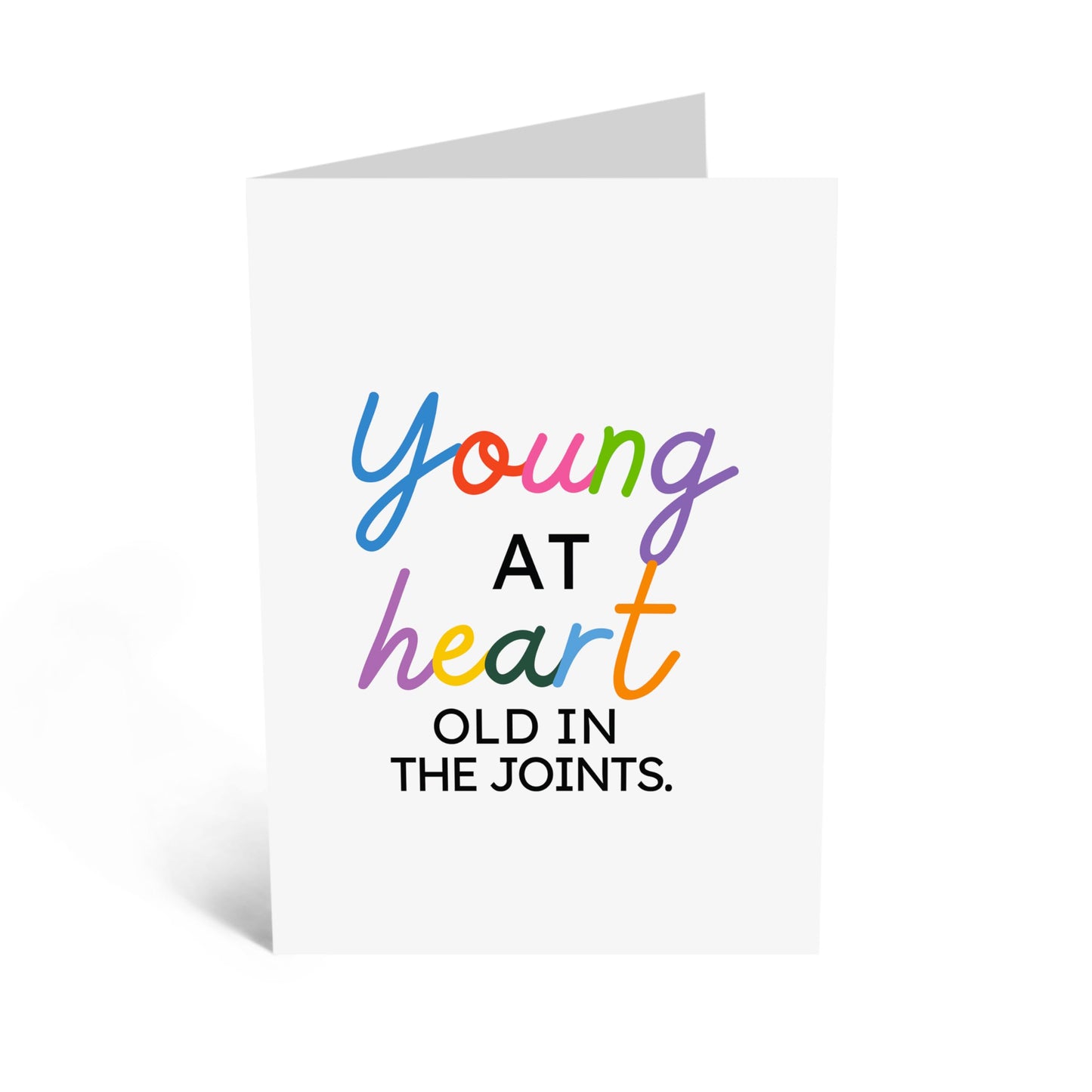 Greeting Card - 'YOUNG AT HEART!' - Perfect for Celebrating with a Touch of Timeless Charm & Vitality - Ideal for Friends & Loved Ones Who Embrace Their Inner Youth - Comes With Stickers By Central 23