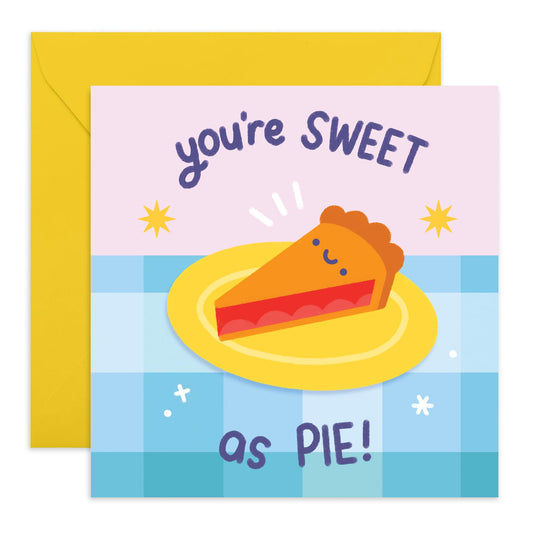Wedding Anniversary Card For Wife Husband - Pie - Funny Anniversary Cards For Boyfriend Girlfriend - Romantic Card - Valentines Cards For Couples - Comes With Stickers By Central 23