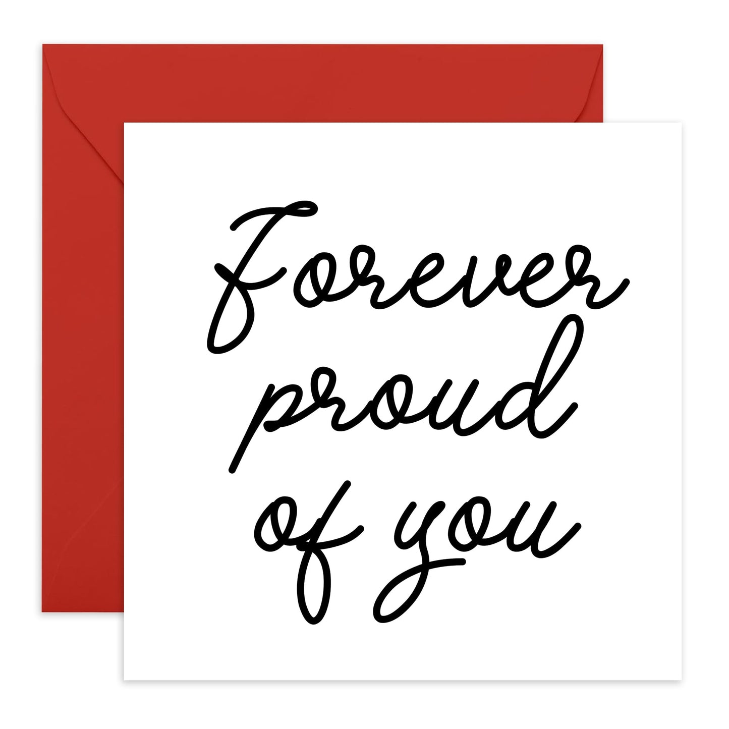 Congratulations Card For Men Women - Forever Proud Of You - Congrats Card For New Job Promotion Graduation - Well Done Good Job - Greeting Cards For Son Daughter - Comes With Stickers - By Central 23