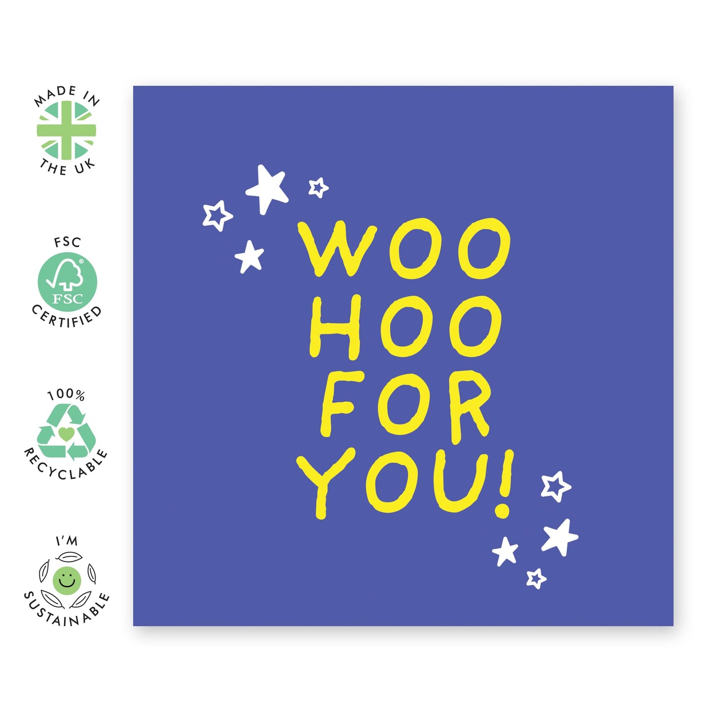 Congratulations Greeting Cards For Son Daughter - Woohoo For You - Graduation, Job Promotion Celebration Driving Test Exam Goodluck Gifts For Him Her - Comes With Stickers By Central 23