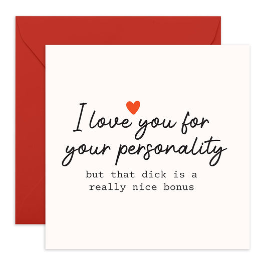 Rude Birthday Cards For Men - Really Nice Bonus - Funny Anniversary Or Valentines Day Cards For Boyfriend Husband Partner Fiance - Comes With Stickers - By Central 23