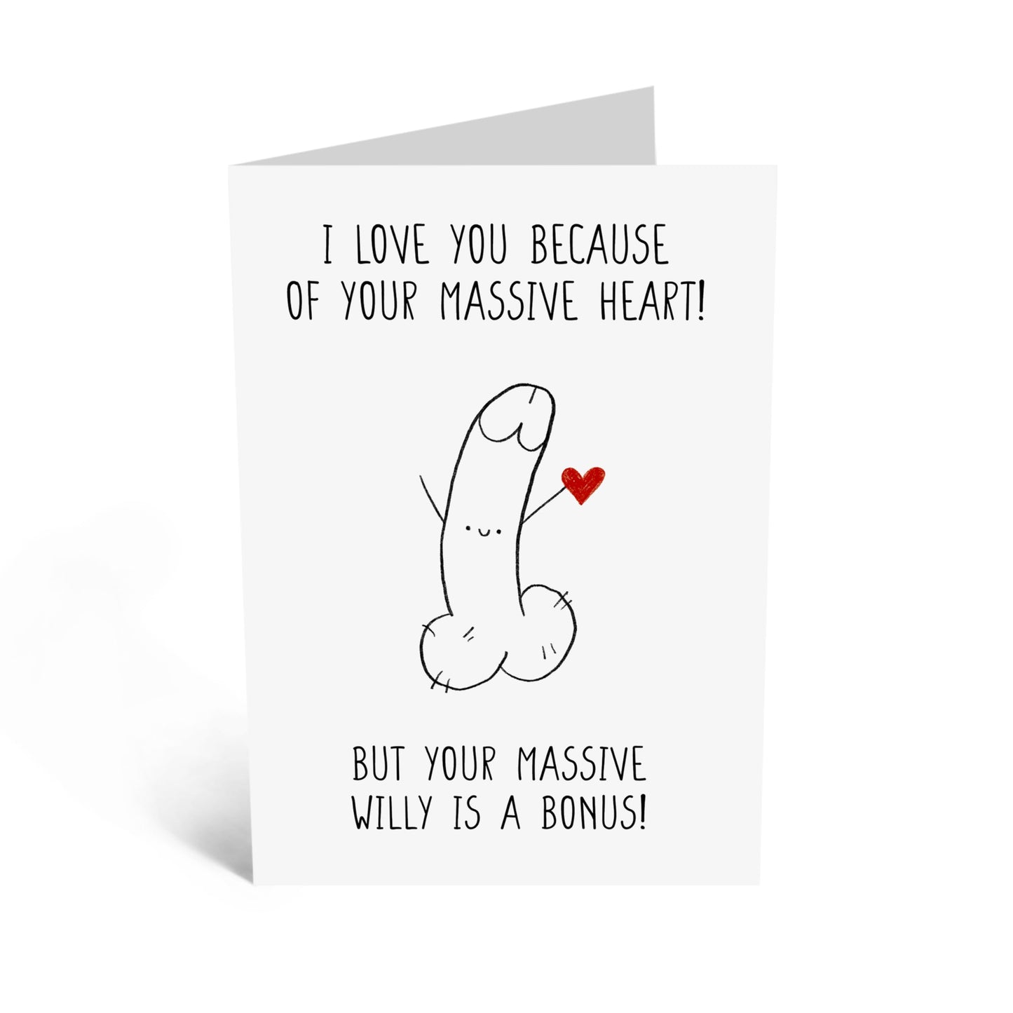 Greeting Card - 'MASSIVE WILLY BONUS' - Perfect for Celebrating with a Fun and Playful Twist - Ideal for Adding Humor and Excitement to Special Occasions For Him - Comes With Stickers By Central 23
