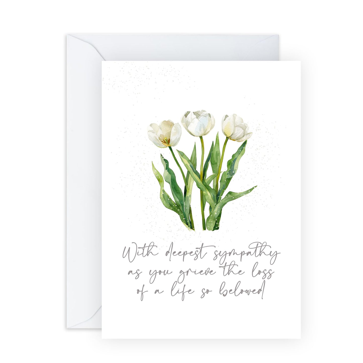 Symphaty Card - 'Beloved' - Show Support to Friends, Family Members, Relatives, Neighbours - Emotional Cards - Comes with Stickers
