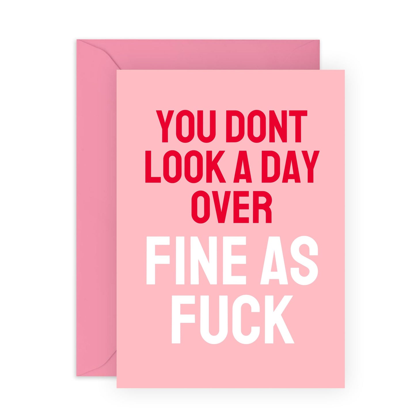 Wife Anniversary Card From Husband - A Day Over Fine As F*ck - Rude Birthday Cards For Girlfriend - Gifts For Partner Fiancee Couples - Comes With Stickers - By Central 23