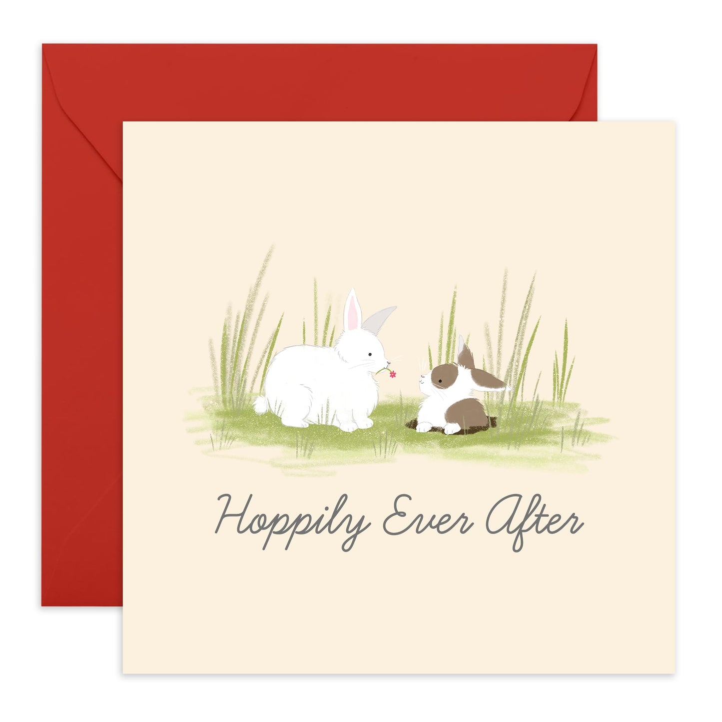 Valentines Card Girlfriend Boyfriend - Happily Ever After Bunnies - Birthday Card For Men Women - Wife Husband Anniversary Card - Love Cards For Him Her - Comes With Stickers By Central 23