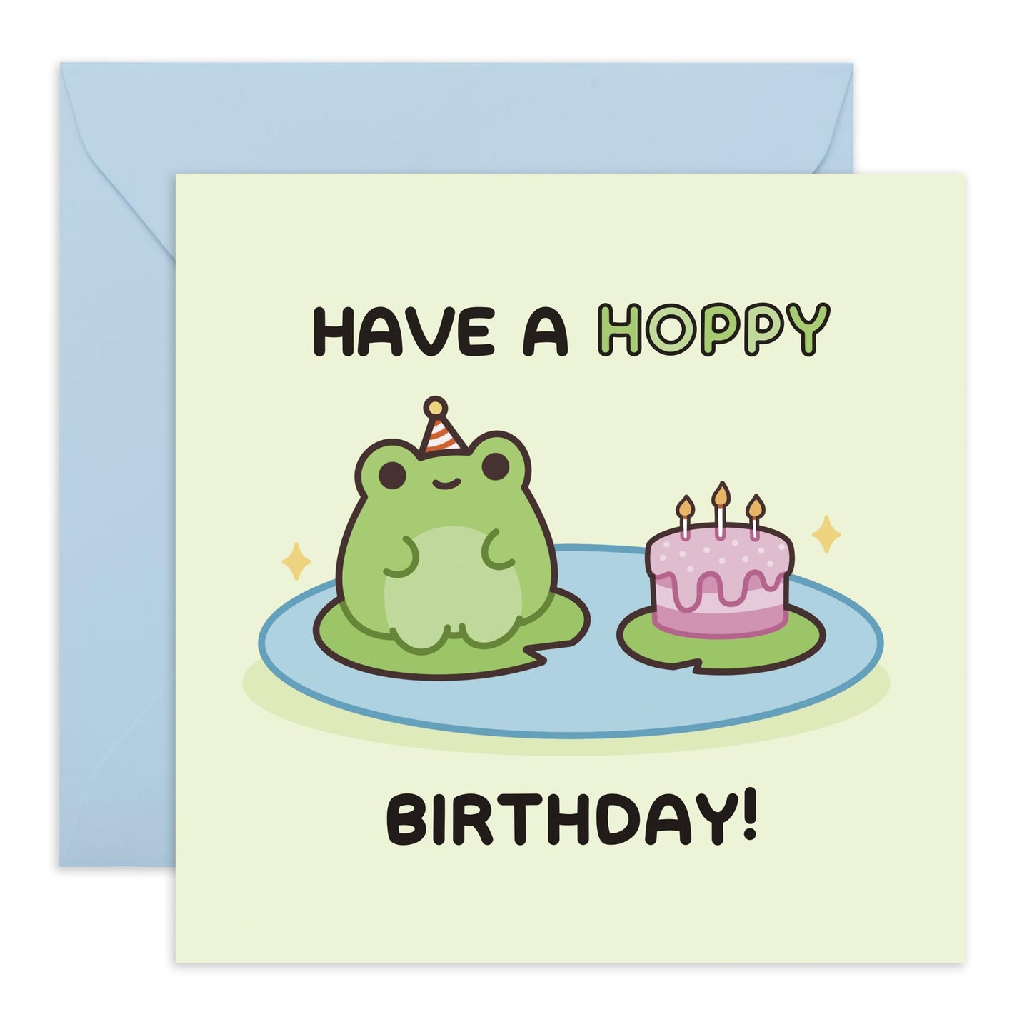 Frog Birthday Cards For Kids Boys Girls - Hoppy Birthday! - Cute Birthday Cards For Son Daughter Niece Nephew Grandson - Animal Puns - Gifts For Him Her - Comes With Fun Stickers By Central 23