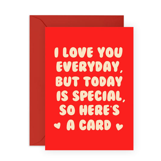 Valentines Day Card Girlfriend Boyfriend - Today Is Special - Anniversary Card Couple Fiance - Husband Wife Greeting Cards - Love Cards For Him Her - Comes With Stickers By Central 23