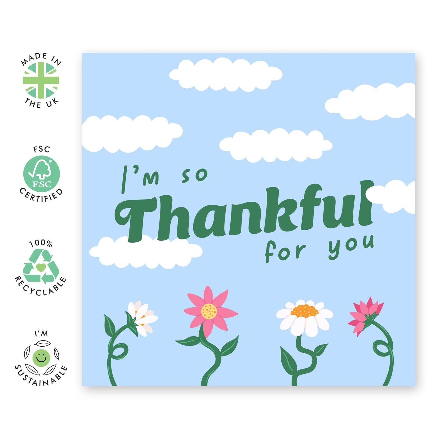 Thank You Card For Women - So Thankful For You - Thank You Cards For Best Friend Friendship - Gratitude Appreciation - Thank You Notes For Mum Sister Her - Comes With Stickers - By Central 23