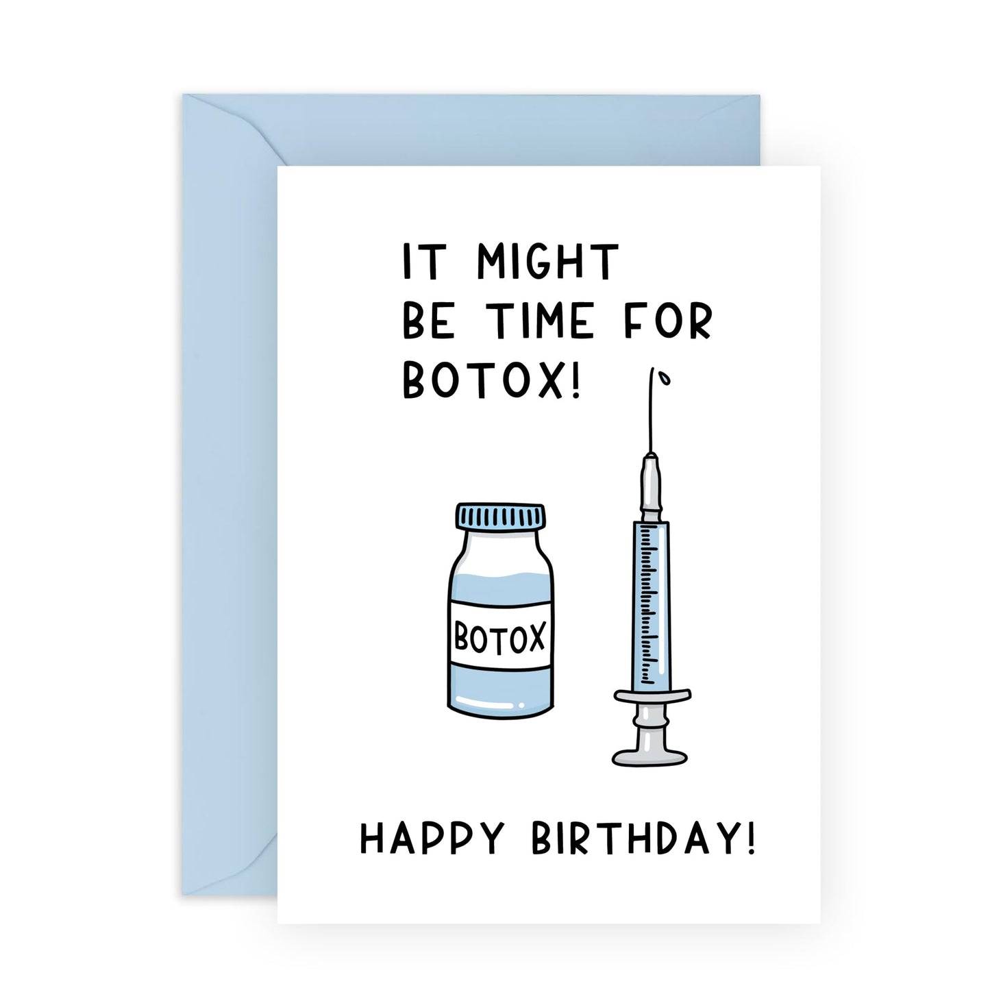 Happy Birthday Cards For Women Hilarious - Botox - Funny Birthday Cards For Friends Sister Aunt Mum Girlfriends - Gifts For Her Them Female Funny - Comes With Stickers By Central 23