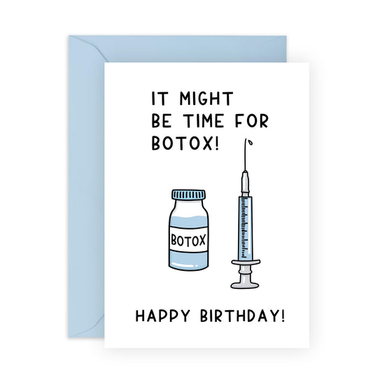 Happy Birthday Cards For Women Hilarious - Botox - Funny Birthday Cards For Friends Sister Aunt Mum Girlfriends - Gifts For Her Them Female Funny - Comes With Stickers By Central 23