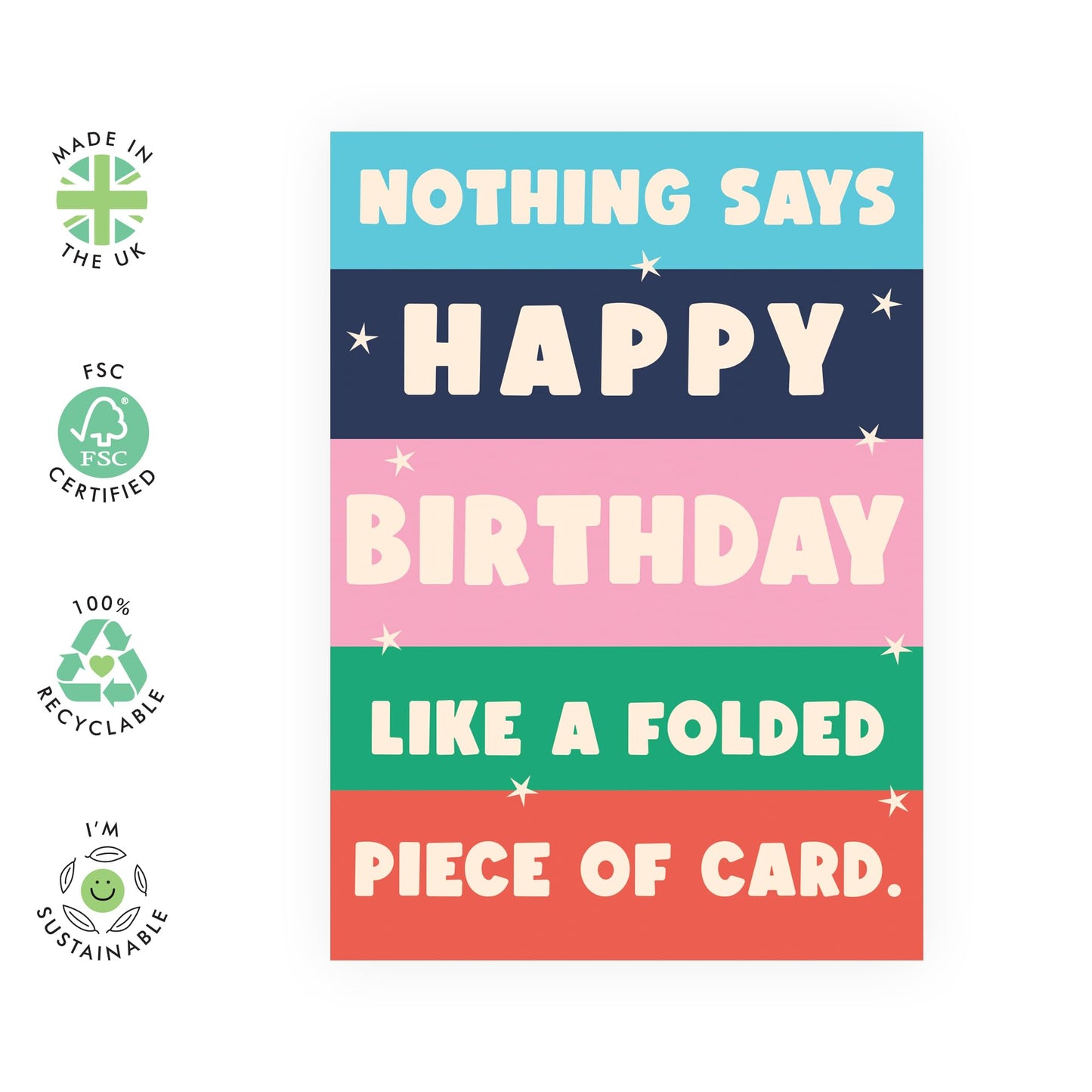 Happy Birthday Card For Her - Folded Piece Of Card - Cheeky Birthday Cards For Men Women - For Brother Sister Mum Dad - Friends Birthday Gifts - Comes With Stickers - By Central 23