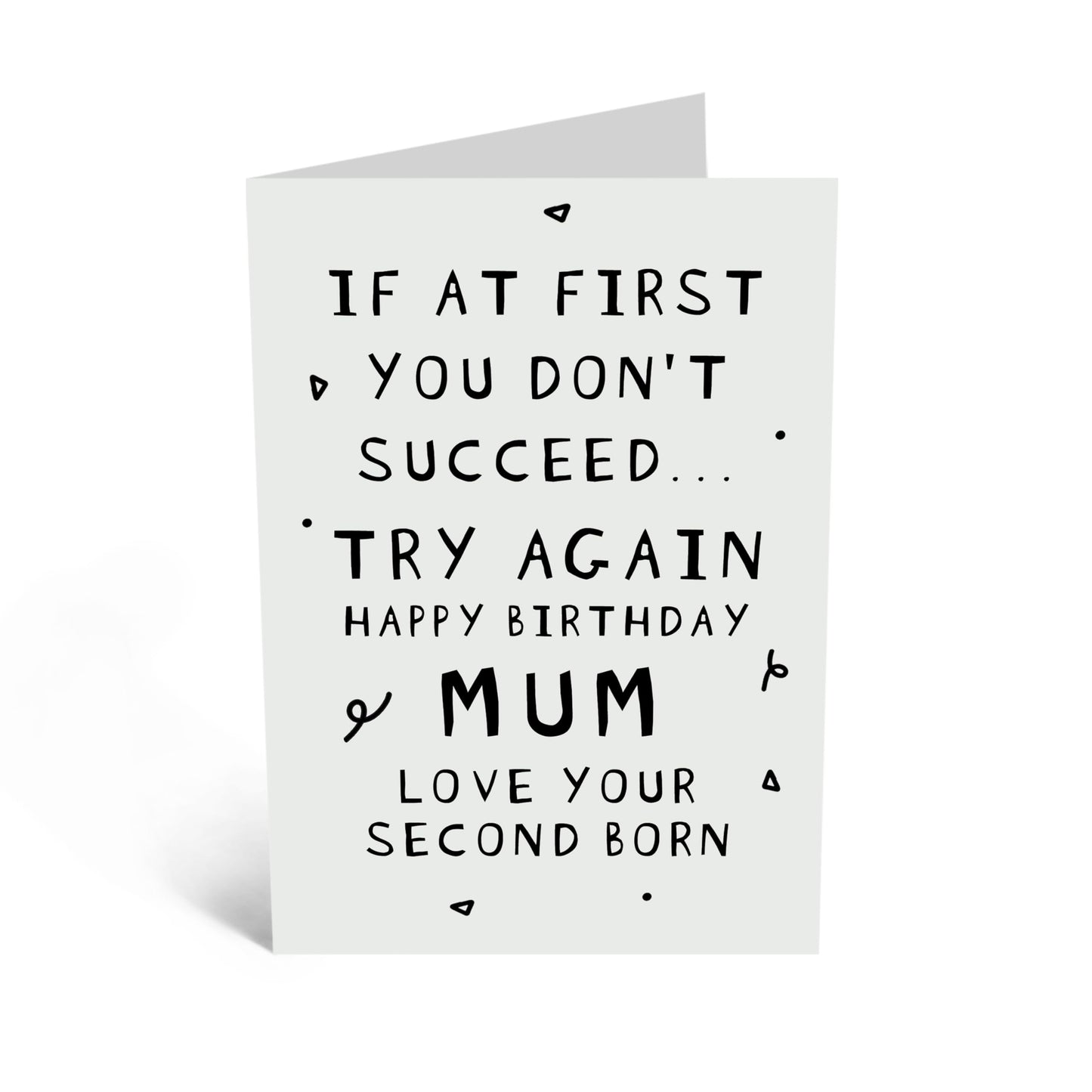 Birthday Greeting Card - 'MUM SECOND BORN' - Perfect for Celebrating a Special Mum with a Unique Fun Twist - Ideal for Mums, Mothers, and Any Birthday Occasion - Comes with Stickers By Central 23